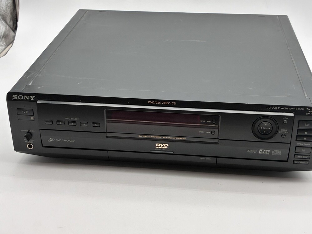 Sony DVP-C650D 5 Disc DVD CD Changer Player Tested Working + 5 CDs Japan